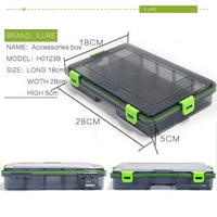 I Tackle Boxes 2 Colors Fishing Case Fish Lure Bait Hooks Tackle Tool With-Compartment Boxes-Bargain Bait Box-H0123B-Bargain Bait Box