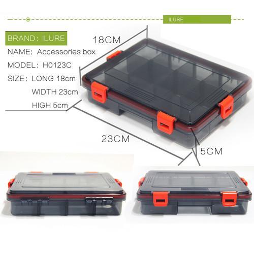 I Tackle Boxes 2 Colors Fishing Case Fish Lure Bait Hooks Tackle Tool With-Compartment Boxes-Bargain Bait Box-H0123C-Bargain Bait Box