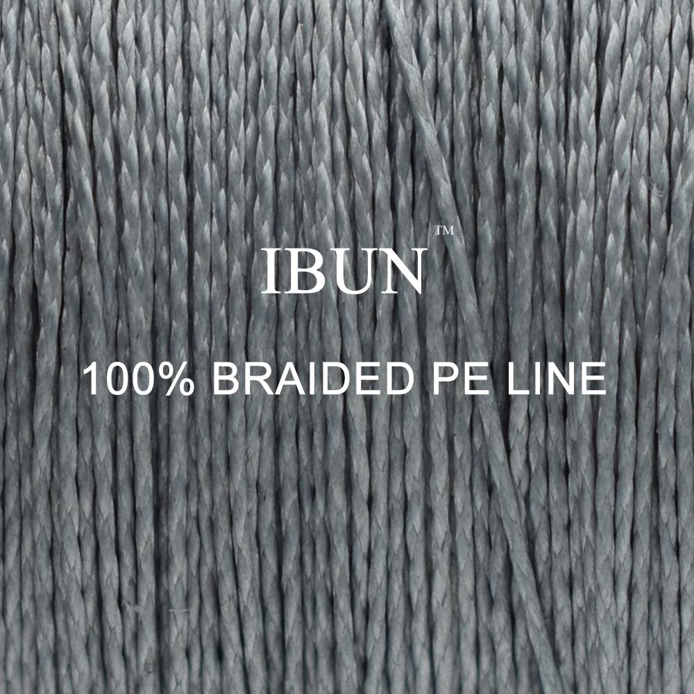 Ibun 300M Grey Braided Fishing Line 4 Strands 100% Pe Wire Super Tough Fish Rope-IBUN Fishing Store-0.4-Bargain Bait Box