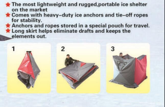 Ice Fishing Tent Single Person Waterproof Cold-Proof Quick-Opening Green Blue-Ice Fishing Shelters-Bargain Bait Box-Bargain Bait Box