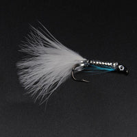 Icerio 8Pcs #4 White Tail Silver Streamer Minnow Fishing Flies Fly Fishing Lures-ICERIO Store-Bargain Bait Box