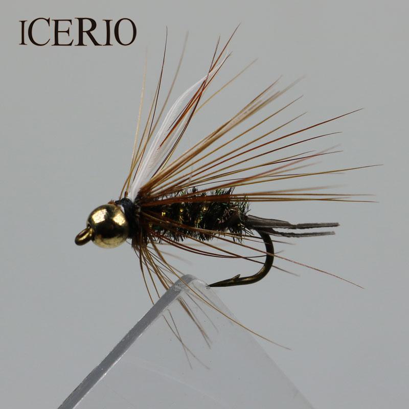 Icerio 8Pcs Copper John Bead Head Prince Nymph Flies Trout Fly Fishing Bait #12-ICERIO Store-Bargain Bait Box