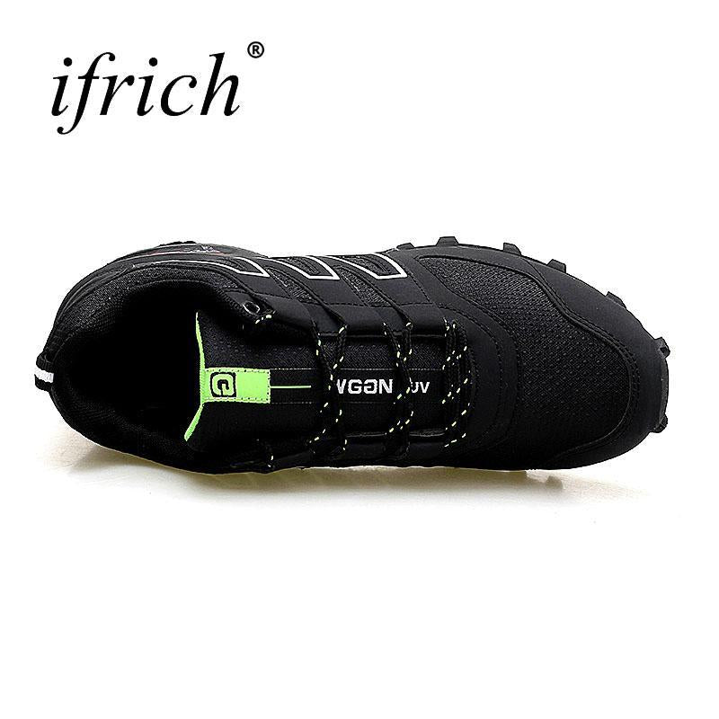 Ifrich Hiking Shoes Men Outdoor Sneakers Large Size Hunting Boots Men Black Gray-ifrich Official Store-hei se-6.5-Bargain Bait Box