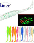 Ilure 15Pcs/Lot Luminous Paddle Tail Soaking Maw Glow In Dark T Lure Jig Head-ilure Official Store-White-Bargain Bait Box