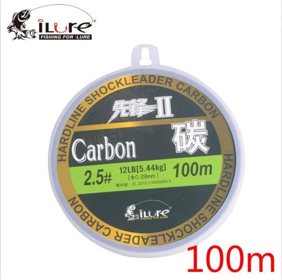 Ilure 30/50/100M Transparent Fluorocarbon Fishing Line 5-22Lb Carbon Fiber-Hepburn&#39;s Garden Store-100m-0.8-Bargain Bait Box