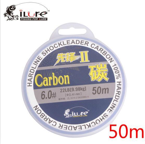 Ilure 30/50/100M Transparent Fluorocarbon Fishing Line 5-22Lb Carbon Fiber-Hepburn&#39;s Garden Store-50m-0.8-Bargain Bait Box