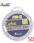 Ilure 30/50/100M Transparent Fluorocarbon Fishing Line 5-22Lb Carbon Fiber-Hepburn's Garden Store-50m-0.8-Bargain Bait Box