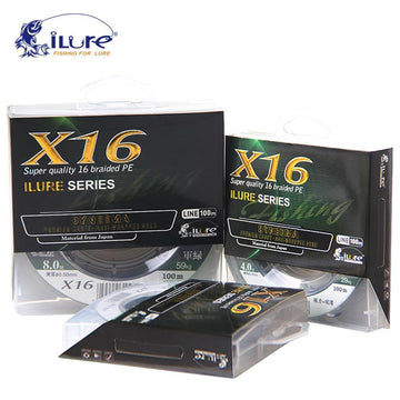 Ilure Brand 100 Mt 20-155Lb Pe Braided Line 16 Stands Multifilament Line-ilure Official Store-Green-1.5-Bargain Bait Box