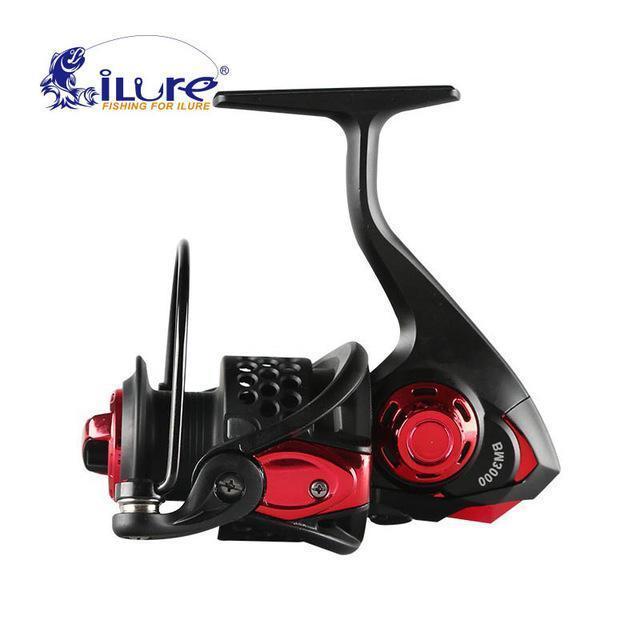 Ilure Brand Fishing Reel 5.2:1 7Bb Super Light Weight Max Drag 20 Kg Carp-Spinning Reels-ilure Official Store-Red-1000 Series-Bargain Bait Box