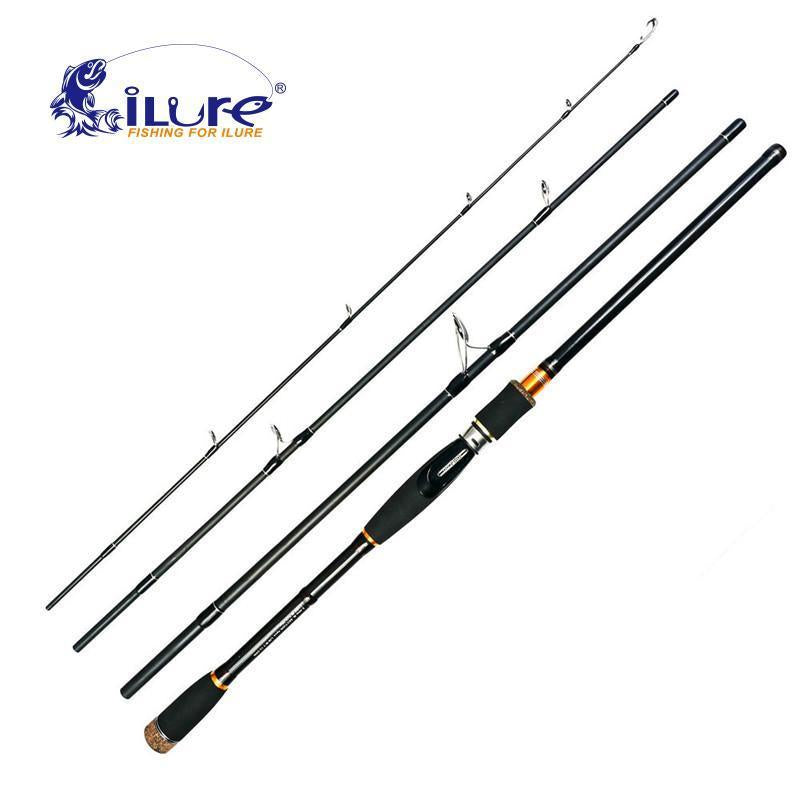 Ilure Fishing Lure Rod 4 Section Carbon Spinning Fishing Rod Travel Rod-Spinning Rods-ilure Official Store-White-2.1 m-Bargain Bait Box