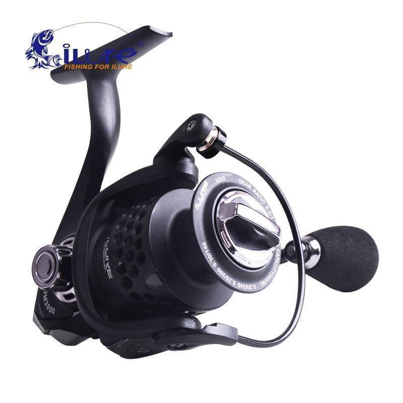 Ilure Water Resistant Spinning Reel Angel Rolle 5.2: 1 6 + 1Bb Bm3000 Carbon-Spinning Reels-ilure Official Store-Black-Bargain Bait Box