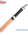 Imitation Wood/Eva Handle Portable Ice Fishing Rod Fish Pole Mini Spinning-Ice Fishing Rods-Bargain Bait Box-Yellow-<1.8 m-Bargain Bait Box