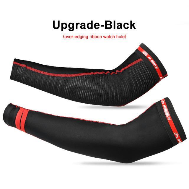 Inbike 2Pcs/Set Ciclismo Cycling Arm Sleeves Sun Uv Protection Bike Bicycle-All-inbike-Black Upgrade-S-Bargain Bait Box