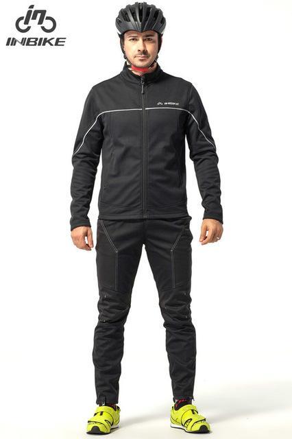 Inbike Winter Cycling Jacket Fleece Warm Thermal Jacket Solid Windbreaker Soft-All-inbike-Grey Suit-S-Bargain Bait Box