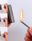 Innovative Metal Key Chain Waterproof Fire Starter Kit Kerosene Lighters Matches-TLINE Store-Bargain Bait Box