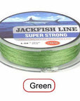 Jackfish 100M 4 Strand Pe Braided Fishing Line With Gift 10-80Lb Pe Fishing Line-JACKFISH Official Store-Green-0.6-Bargain Bait Box