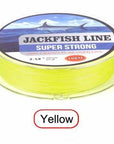 Jackfish 100M 4 Strand Pe Braided Fishing Line With Gift 10-80Lb Pe Fishing Line-JACKFISH Official Store-Yellow-0.6-Bargain Bait Box