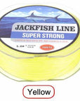 Jackfish 300M 8 Strand Super Strong Pe Braided Fishing Line 10-80Lb-JACKFISH Official Store-Yellow-0.6-Bargain Bait Box