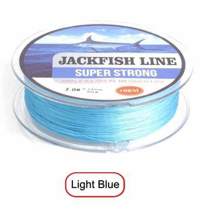 Jackfish 8 Strand 100M Pe Braided Fishing Line Super Strong Fishing Line With-JACKFISH Official Store-Sky Blue-2.0-Bargain Bait Box