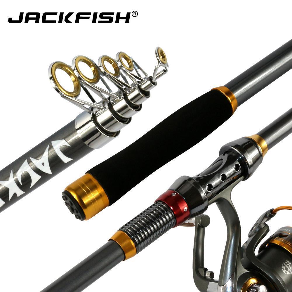 Jackfish High Quality Carbon Fiber Telescopic Fishing Rod Sea Carp Fishing-JACKFISH Official Store-2.1 m-Bargain Bait Box
