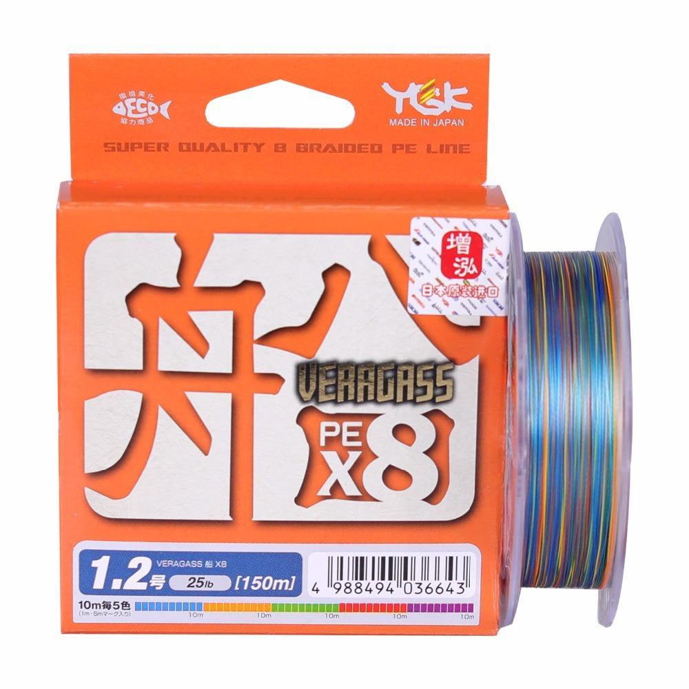 Japan Ygk Veragass Fune X8 Braided Wire Fishing Line Pe 8 Strand