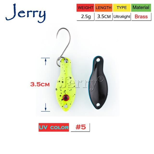 Jerry 1.4G,2.5G Ultralight Fishing Lures Wobbler Metal Bait Trout Lures Mini-Jerry Fishing Tackle-1.4g Red-Bargain Bait Box