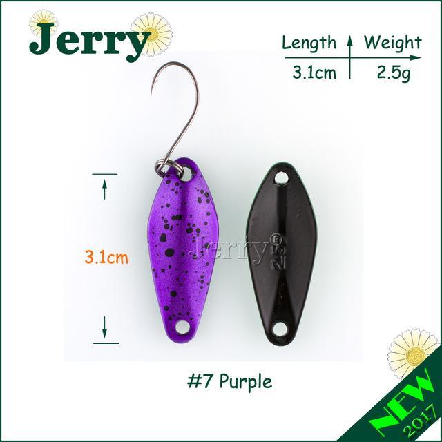 Jerry 1Pc 2.5G 3.5G 4.5G Mini Fishing Spoon Trout Lures Fluttering Spoons