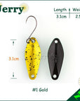 Jerry 1Pc 2.5G 3.5G 4.5G Mini Fishing Spoon Trout Lures Fluttering Spoons-Jerry Fishing Tackle-2.5g gold-Bargain Bait Box