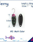 Jerry 1Pc 2G 3G 4.5G Trout Fishing Spoons Metal Lures Spinner Bait Fishing Lures-Jerry Fishing Tackle-2g Black pink-Bargain Bait Box