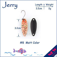 Jerry 1Pc 2G 3G 4.5G Trout Fishing Spoons Metal Lures Spinner Bait Fishing Lures-Jerry Fishing Tackle-2g Orange-Bargain Bait Box