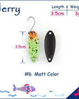 Jerry 1Pc 2G 3G 4.5G Trout Fishing Spoons Metal Lures Spinner Bait Fishing Lures-Jerry Fishing Tackle-3g Green orange-Bargain Bait Box