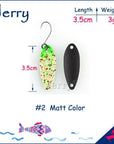 Jerry 1Pc 2G 3G 4.5G Trout Fishing Spoons Metal Lures Spinner Bait Fishing Lures-Jerry Fishing Tackle-3g Yellow green-Bargain Bait Box