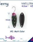 Jerry 1Pc 2G 3G 4.5G Trout Fishing Spoons Metal Lures Spinner Bait Fishing Lures-Jerry Fishing Tackle-4g Black pink-Bargain Bait Box