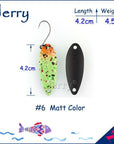 Jerry 1Pc 2G 3G 4.5G Trout Fishing Spoons Metal Lures Spinner Bait Fishing Lures-Jerry Fishing Tackle-4g Green orange-Bargain Bait Box