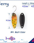 Jerry 1Pc 2G 3G 4.5G Trout Fishing Spoons Metal Lures Spinner Bait Fishing Lures-Jerry Fishing Tackle-4g Yellow brown-Bargain Bait Box