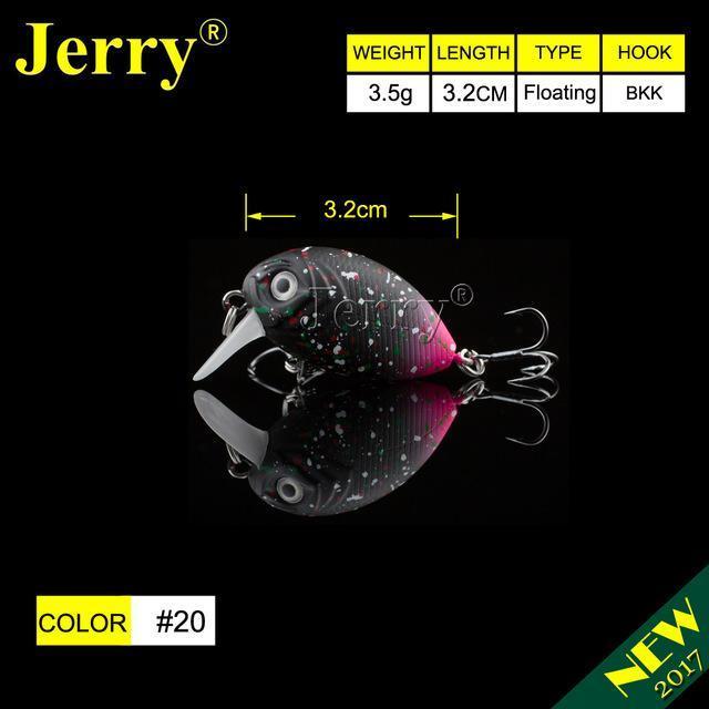 Jerry 1Pc 32Mm Ultralight Fishing Lures Micro Wobble Lures Trout Fishing Lures-Jerry Fishing Tackle-Black pink-Bargain Bait Box