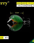 Jerry 1Pc 32Mm Ultralight Fishing Lures Micro Wobble Lures Trout Fishing Lures-Jerry Fishing Tackle-Green orange belly-Bargain Bait Box