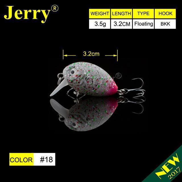 Jerry 1Pc 32Mm Ultralight Fishing Lures Micro Wobble Lures Trout Fishing Lures-Jerry Fishing Tackle-Grey pink-Bargain Bait Box