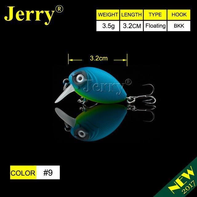 Jerry 1Pc 32Mm Ultralight Fishing Lures Micro Wobble Lures Trout Fishing Lures-Jerry Fishing Tackle-Matt blue-Bargain Bait Box