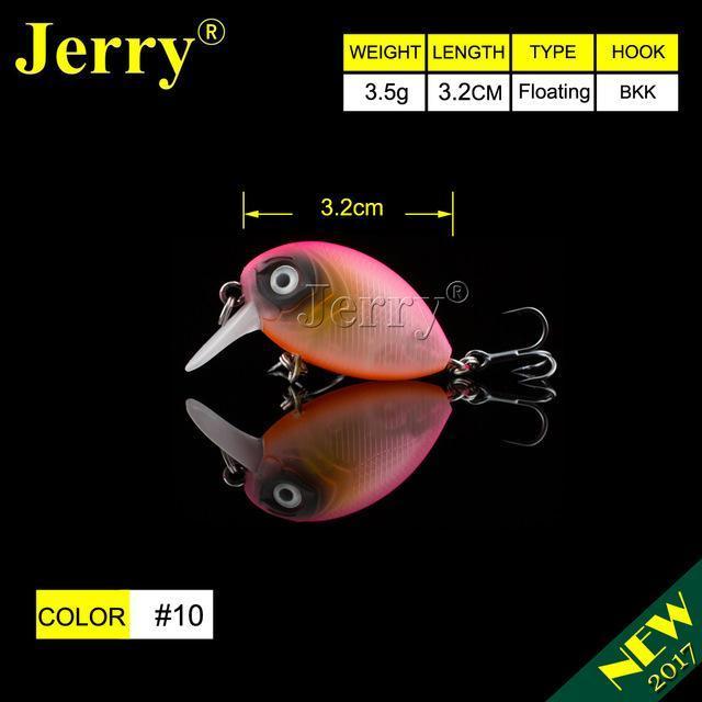 Jerry 1Pc 32Mm Ultralight Fishing Lures Micro Wobble Lures Trout Fishing Lures-Jerry Fishing Tackle-Pink black face-Bargain Bait Box