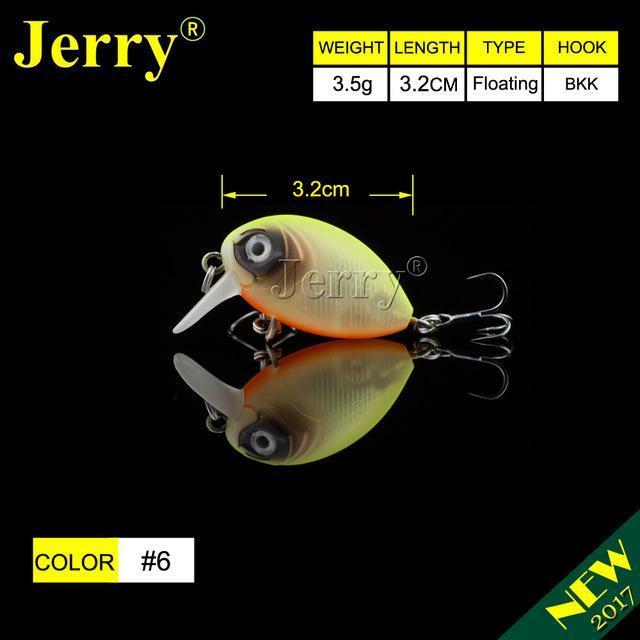 Jerry 1Pc 32Mm Ultralight Fishing Lures Micro Wobble Lures Trout Fishing Lures-Jerry Fishing Tackle-Yellow black face-Bargain Bait Box