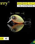 Jerry 1Pc 32Mm Ultralight Fishing Lures Micro Wobble Lures Trout Fishing Lures-Jerry Fishing Tackle-Yellow black face-Bargain Bait Box