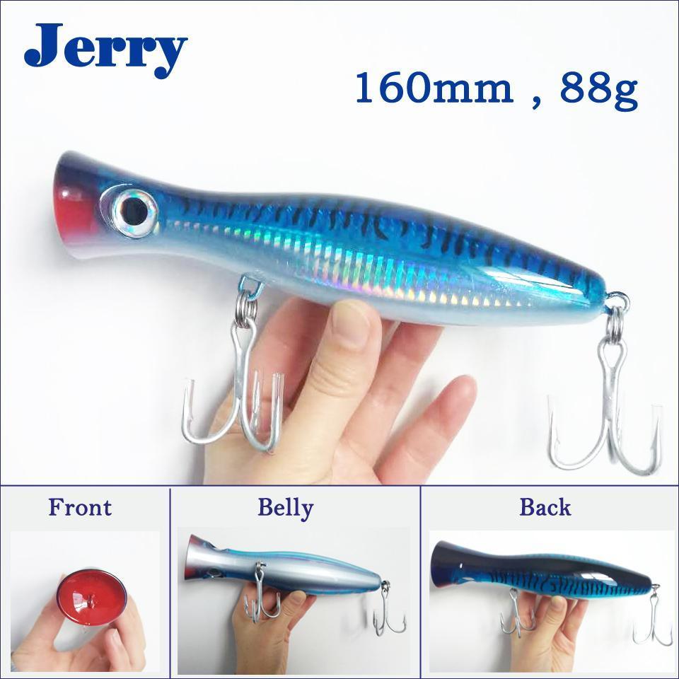 Jerry 1Pc Big Game Popper Lure Topwater Surface Lures Deep Sea Fishing –  Bargain Bait Box