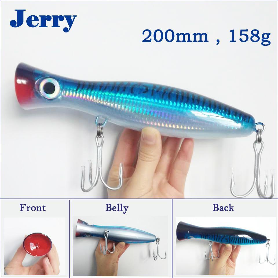 Jerry 1Pc Big Game Popper Lure Topwater Surface Lures Deep Sea