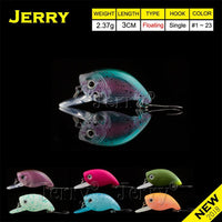 Jerry 3Cm Trout Area Fishing Lures Hard Bait Plugs Lake Trout Fishing Wobbler-Jerry Fishing Tackle-Green pink-Bargain Bait Box