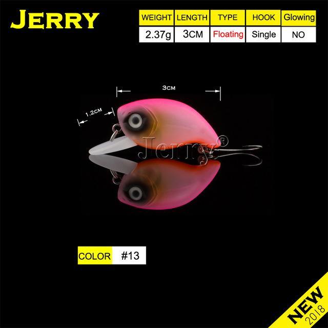 Jerry 3Cm Trout Area Fishing Lures Hard Bait Plugs Lake Trout Fishing Wobbler-Jerry Fishing Tackle-Matt clear pink-Bargain Bait Box