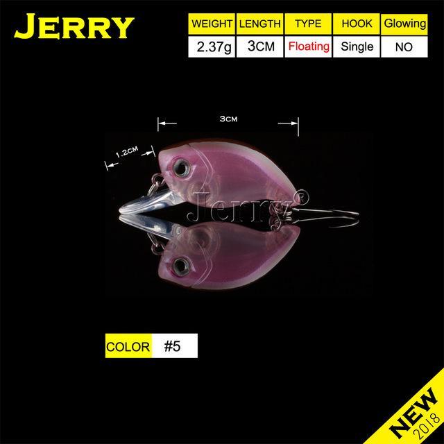 Jerry 3Cm Trout Area Fishing Lures Hard Bait Plugs Lake Trout Fishing Wobbler-Jerry Fishing Tackle-Pearl purple-Bargain Bait Box