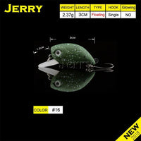 Jerry 3Cm Trout Area Fishing Lures Hard Bait Plugs Lake Trout Fishing Wobbler-Jerry Fishing Tackle-Pumpkin green-Bargain Bait Box