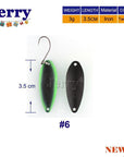 Jerry 3G 4.5G High Quality Fishing Spoons Area Trout Fishing Lures Pesca Micro-Jerry Fishing Tackle-3g black green-Bargain Bait Box