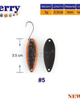 Jerry 3G 4.5G High Quality Fishing Spoons Area Trout Fishing Lures Pesca Micro-Jerry Fishing Tackle-3g black orange-Bargain Bait Box
